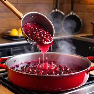 Рецепт Мини-пирожки с индейкой и клюквенным соусом - Приготовление клюквенного соуса