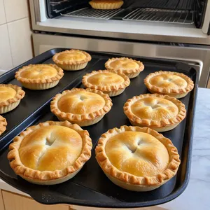 Рецепт Мини-пирожки с индейкой и клюквенным соусом - Выпечка