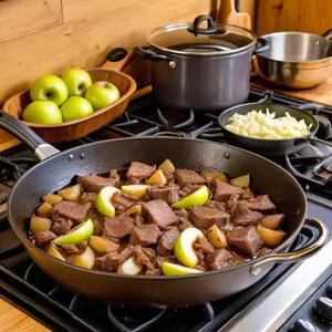 Рецепт Мини-пирожки с печенью и яблоками - Приготовление начинки