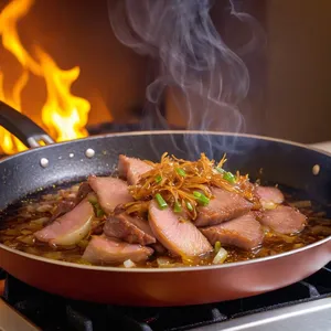 Рецепт Мини-пирожки с уткой и апельсиновым соусом - Приготовление утиной начинки