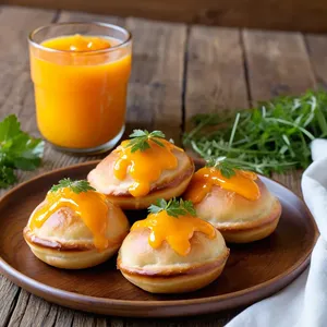 Рецепт Мини-пирожки с уткой и апельсиновым соусом - Подача