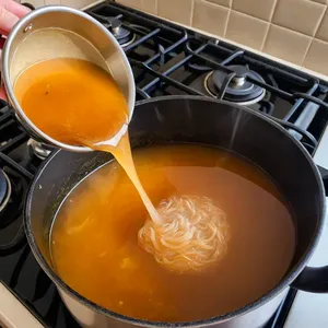 Рецепт Мисо-суп с кальмаром и кимчи - Приготовление бульона