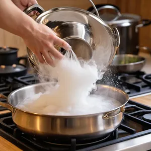 Рецепт Мисо-суп с лососем и вакаме - Приготовление бульона
