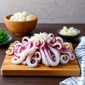Рецепт Мисо-суп с осьминогом и дайконом - Подготовка осьминога и дайкона