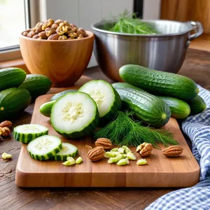 Рецепт Огуречный таратор с укропом и грецкими орехами - Подготовка ингредиентов