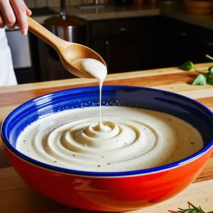 Рецепт Окрошка на айране с копчёным угрём и грушей - Приготовление заправки