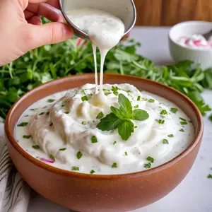 Рецепт Окрошка на квасе с копчёной грудинкой - Заправка окрошки