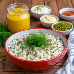 Рецепт Окрошка на квасе с копчёным окунем - Советы по сервировке