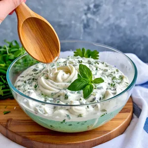 Рецепт Окрошка на квасе с копчёным сигом - Заправка и охлаждение