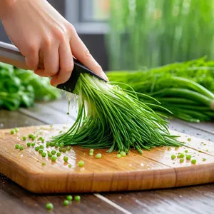 Рецепт Окрошка на квасе с копчёным угрём и грушей - Подготовка зелени