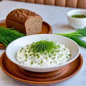Рецепт Окрошка на квасе с копчёным угрём - Подача
