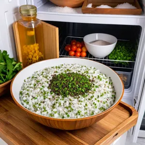 Рецепт Окрошка на минералке с курицей - Приправление и охлаждение
