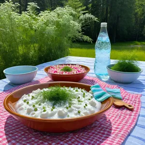 Рецепт Окрошка на минералке с курицей - Подача