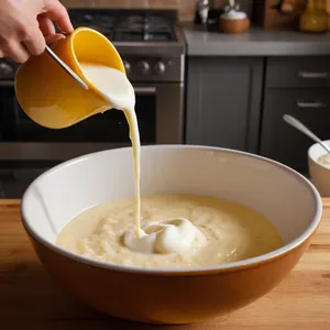 Рецепт Окрошка на пахте с копчёной скумбрией - Приготовление заправки