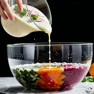 Рецепт Окрошка на ряженке с копчёной курицей - Соединение и настаивание