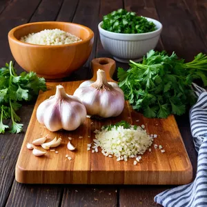 Рецепт Острые маринованные баклажаны с чесноком и зеленью - Добавление чеснока и зелени