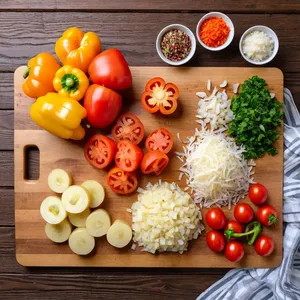 Рецепт Овощное рагу с грибами и картофелем - Подготовка овощей