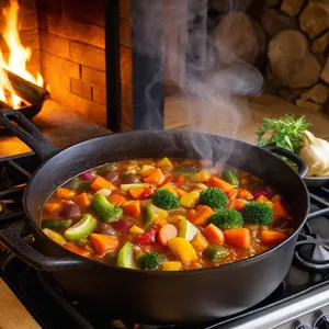 Рецепт Овощное рагу с грибами и картофелем - Тушение рагу