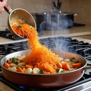 Рецепт Овощной бульон с корнем петрушки и чесноком - Обжарка овощей