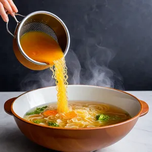 Рецепт Овощной бульон с корнем петрушки и кинзой - Процеживание и подача