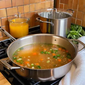 Рецепт Овощной бульон с корнем сельдерея и морковью - Варка бульона