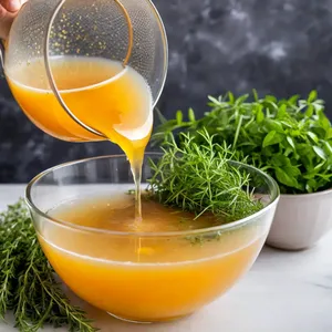 Рецепт Овощной бульон с корнем солодки и чабрецом - Процеживание и подача