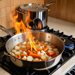 Рецепт Овощной бульон с пастернаком и укропом - Обжарка овощей