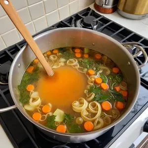 Рецепт Овощной бульон с пастернаком и укропом - Варка бульона