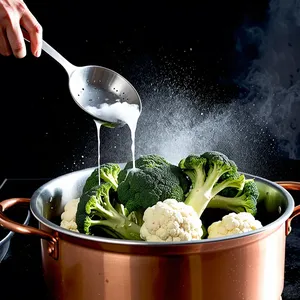 Рецепт Овощной гратен с брокколи и цветной капустой - Бланширование овощей