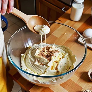 Рецепт Овощной гратен с брокколи и цветной капустой - Приготовление заливки