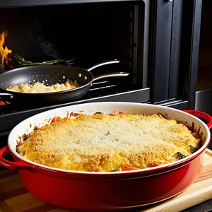 Рецепт Овощной гратен с брокколи и цветной капустой - Запекание