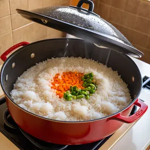 Рецепт Овощной плов с авокадо и кинзой - Приготовление плова