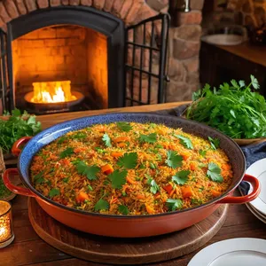 Рецепт Овощной плов с бататом и кинзой - Подача