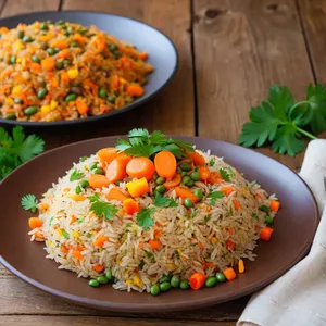 Рецепт Овощной плов с болгарским перцем и фасолью - Подача
