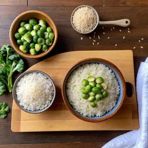 Рецепт Овощной плов с брюссельской капустой и кунжутом - Подготовка ингредиентов