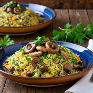 Рецепт Овощной плов с грибами и кабачками - Подача