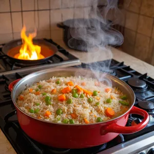 Рецепт Овощной плов с кабачками и кинзой - Тушение плова