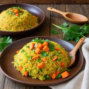 Рецепт Овощной плов с кабачками и кинзой - Подача