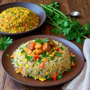 Рецепт Овощной плов с цукини и кукурузой - Подача блюда