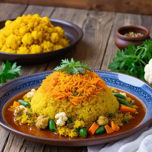 Рецепт Овощной плов с цветной капустой и куркумой - Подача