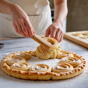 Рецепт Овощные корзинки с грушей и голубым сыром - Подготовка теста и форм