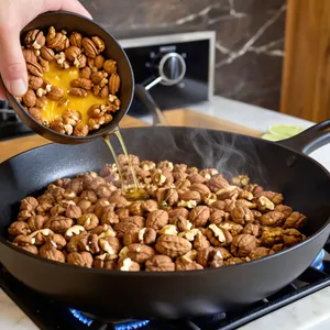 Рецепт Овощные корзинки с яблоком и грецким орехом - Подготовка грецких орехов