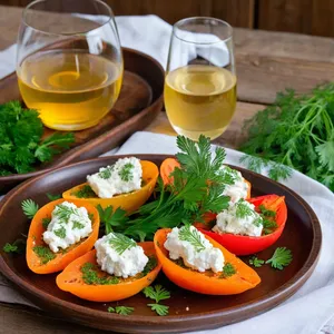 Рецепт Овощные корзинки с козьим сыром и медом - Подача