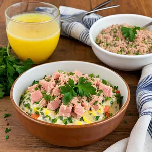 Рецепт Овощные корзинки с тунцом и лимонным соусом - Сборка корзинок