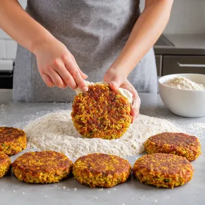 Рецепт Овощные котлеты с баклажаном и булгуром - Формирование котлет