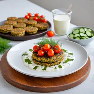 Рецепт Овощные котлеты с чечевицей и морской капустой - Подача