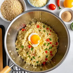 Рецепт Овощные котлеты с фасолью и кус-кусом - Формирование котлетной массы