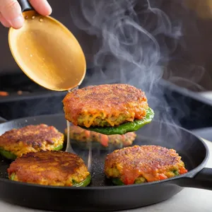 Рецепт Овощные котлеты с фасолью и кус-кусом - Жарка котлет