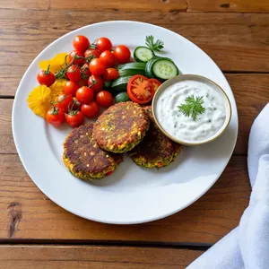 Рецепт Овощные котлеты с фасолью и кус-кусом - Подача