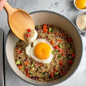 Рецепт Овощные котлеты с капустой и киноа - Смешивание ингредиентов